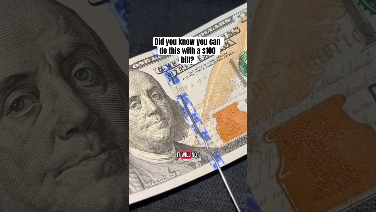 Did you know you can do this with a $100 bill? #cash #money #trick #hundred