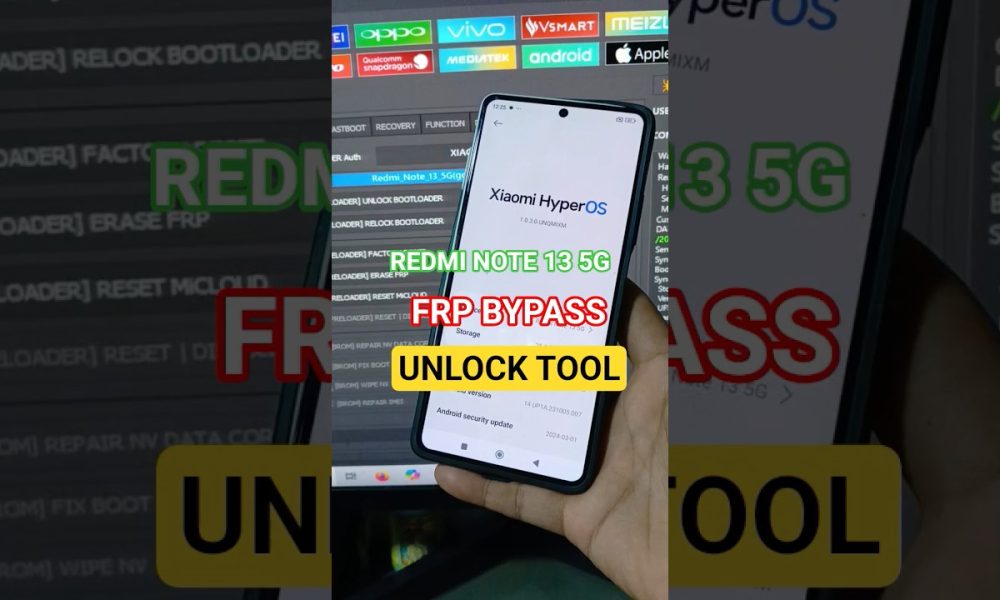 Redmi Note 13 5G Frp Bypass Android 15 Lateset Unlock Tool #foryou #shorts