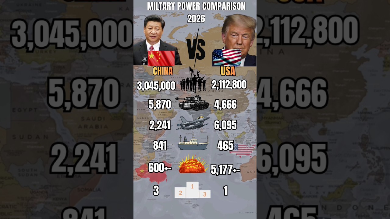 Usa vs China Military Power 2026