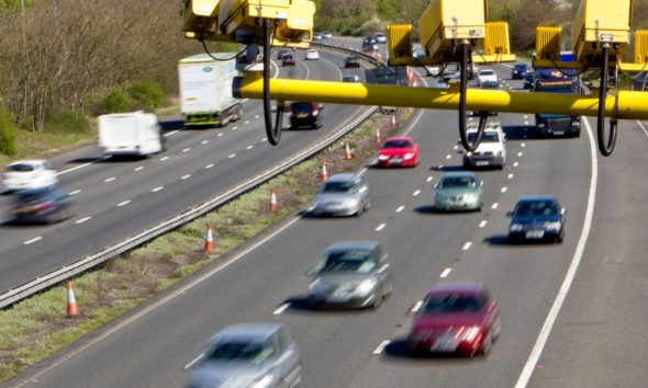 Can you get caught speeding on the other side of the road?