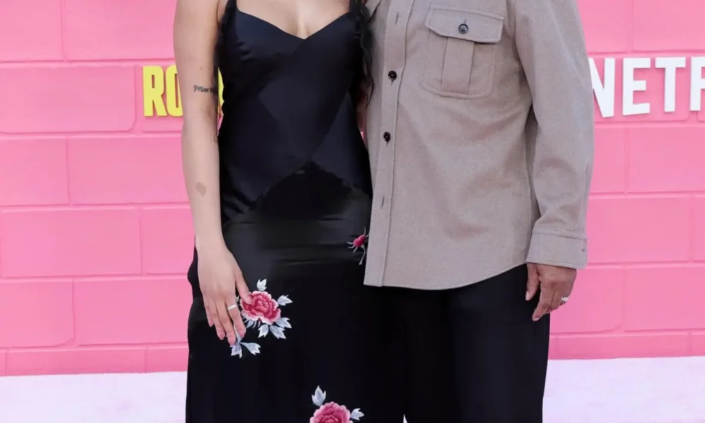 2 On The Scene At The Netflix Roommates Premiere Eddie Murphy Chris Rock Adam Sandler And Their Daughters In Black Silk Cut Out Gowns And Red Satin