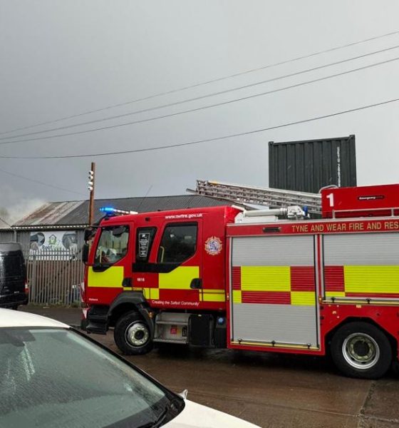 Firefighters tackle large blaze at South Shields industrial estate