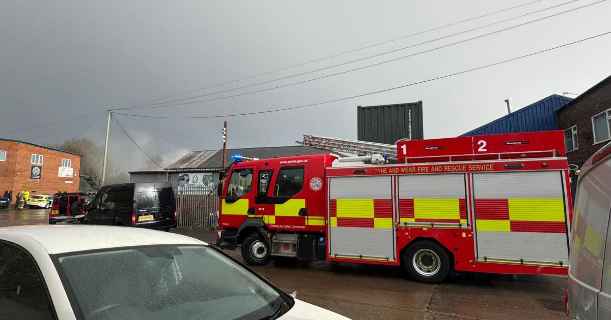 Firefighters tackle large blaze at South Shields industrial estate