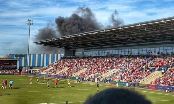 Smoke seen above York LNER stadium after reported fire