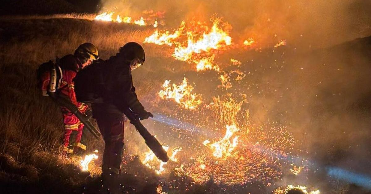 Photos of Scout Moor blaze released by fire service