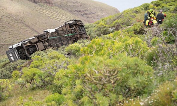 Man dead and Brit tourists hurt in Canary Islands crash