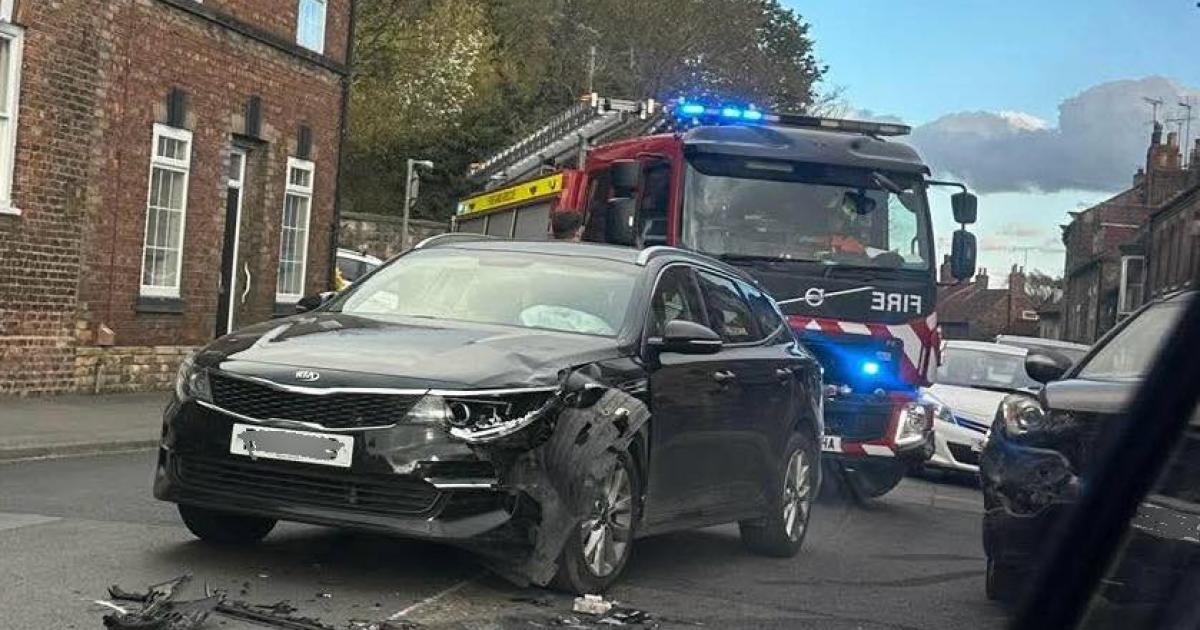 People injured after cars crash in Castlegate, Malton