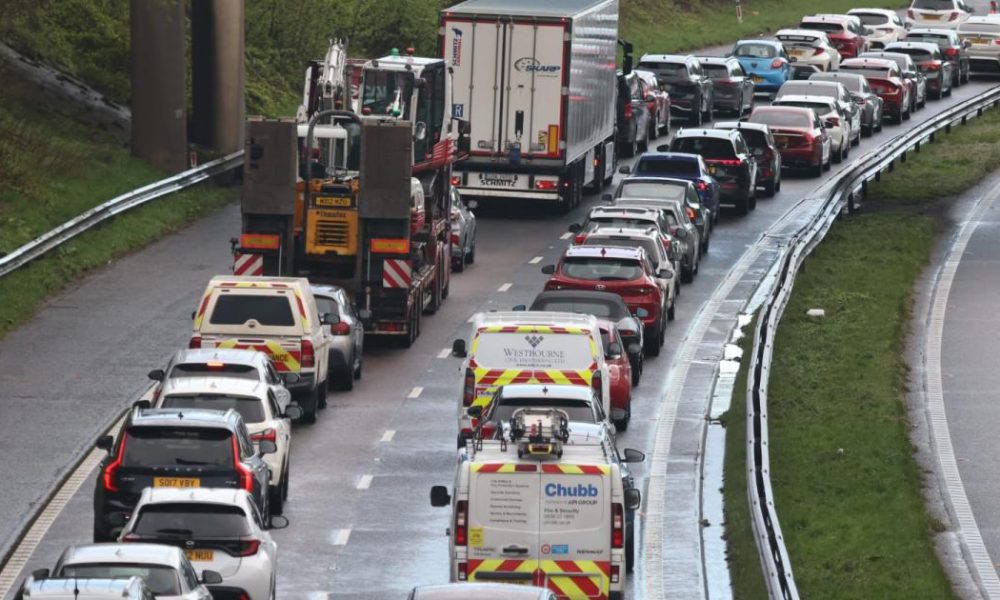 The M66 southbound shut between Edenfield and Walmersley