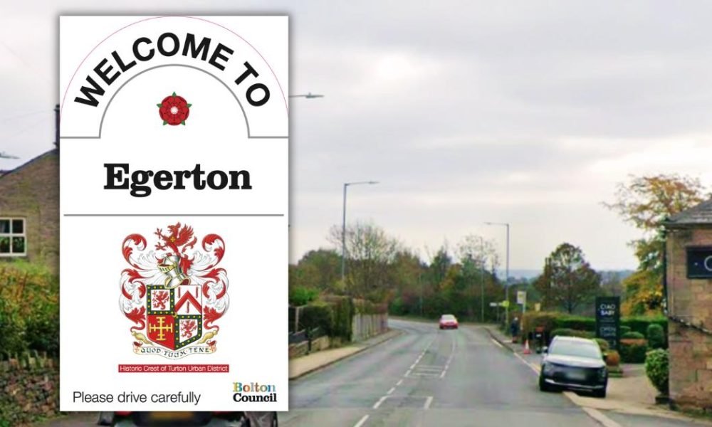 Welcome signs for Egerton and Bromley Cross reflect heritage