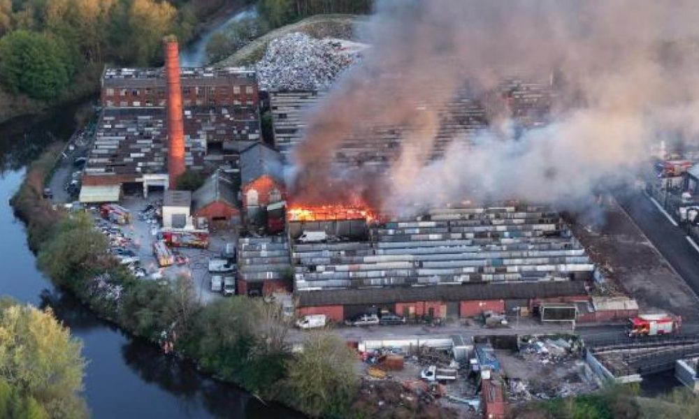 Firefighters tackle major blaze at Pioneer Mill, Radcliffe