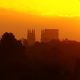 York Minster and Holgate Windmill pictured at sunrise