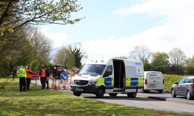 Man pinned between vehicle and cabin on A690 near Willington