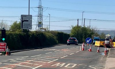 Temporary traffic lights up after Ainsworth water main burst