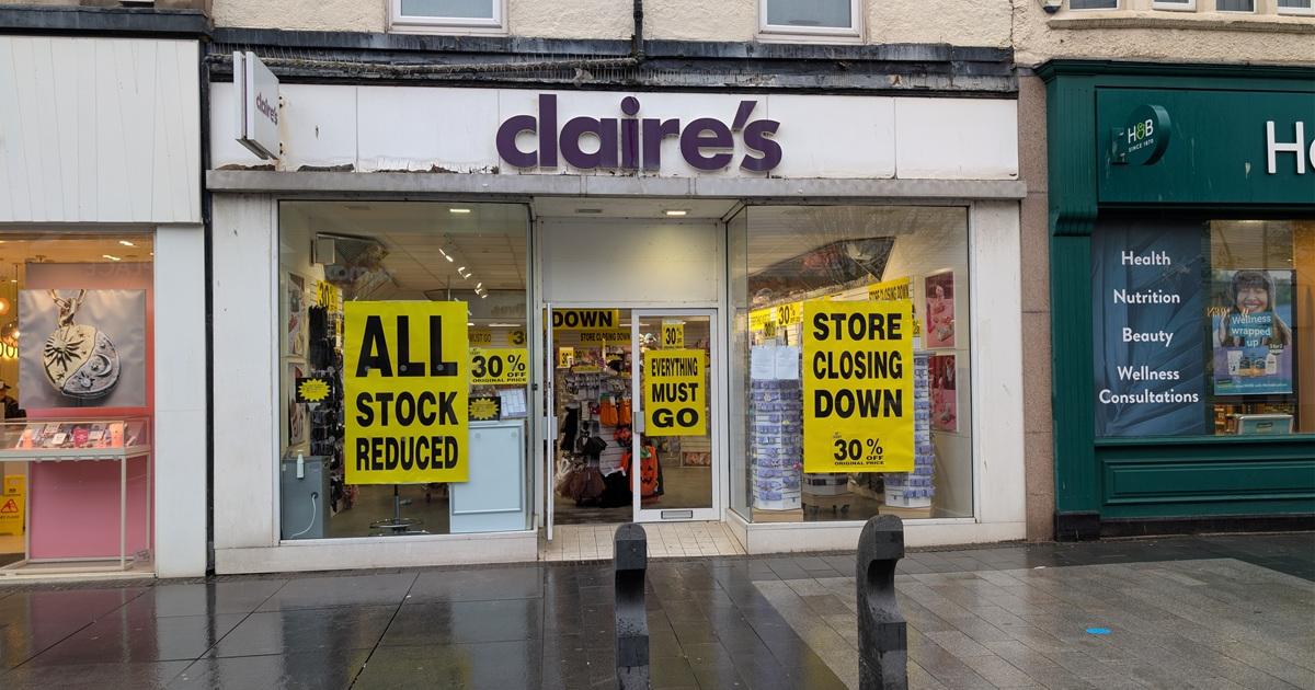 Claire’s Accessories in administration with 154 stores shut
