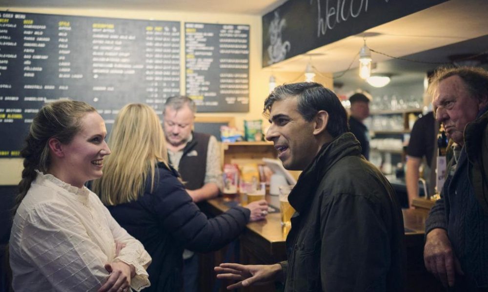 Rishi Sunak joins villagers to reopen George and Dragon pub
