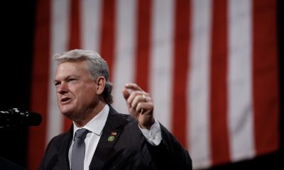 ATLANTA, GEORGIA - OCTOBER 15: Rep. Mike Collins (R-GA) speaks before Republican presidential nominee, former U.S. President Donald Trump during a campaign rally at the Cobb Energy Performing Arts Centre on October 15, 2024 in Atlanta, Georgia. With early voting starting today in Georgia both Trump and Democratic presidential nominee, Vice President Kamala Harris are campaigning in the Atlanta region this week as polls show a tight race. (Photo by Kevin Dietsch/Getty Images)