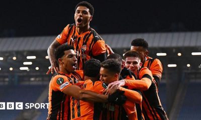 Shakhtar Donetsk celebrate