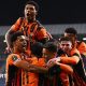 Shakhtar Donetsk celebrate