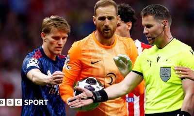 A graphic of Premier League players from every team in the division in 2025-26 season, with the Premier League trophy in front of them.