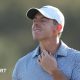Rory McIlroy reacts during the 2026 Masters