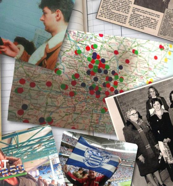 A compilation image featuring different photographs of football groundhopper Tony Incenzo