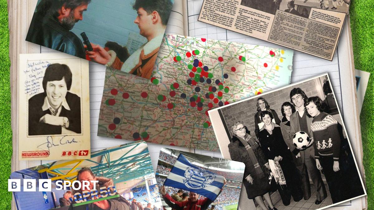 A compilation image featuring different photographs of football groundhopper Tony Incenzo