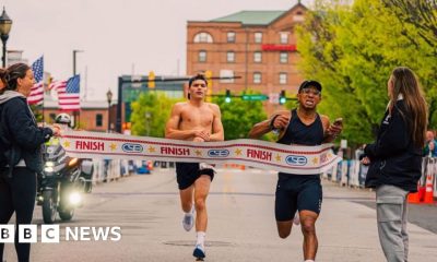Victory slips away as marathon runner celebrates too soon