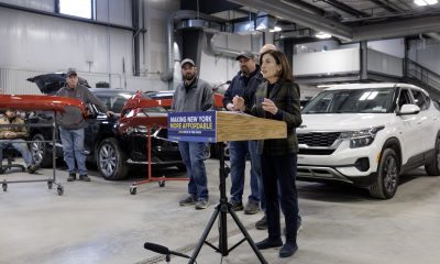 Gov. Kathy Hochul has been urging the state legislature to pass auto-insurance reform proposals.