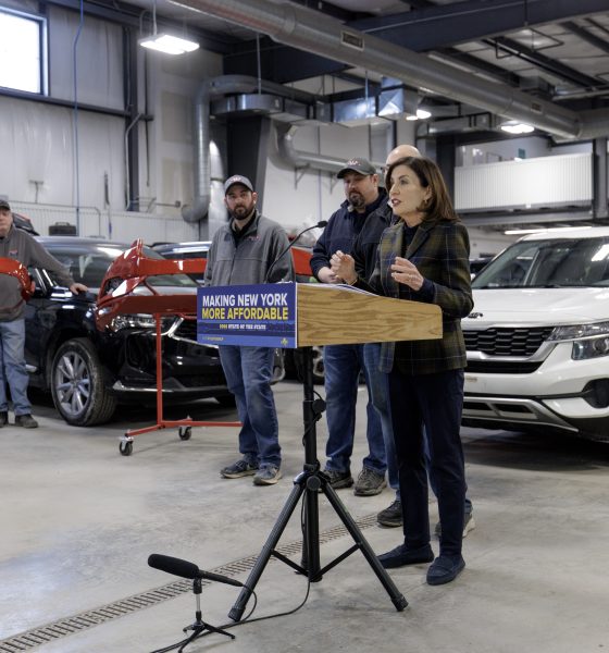 Gov. Kathy Hochul has been urging the state legislature to pass auto-insurance reform proposals.