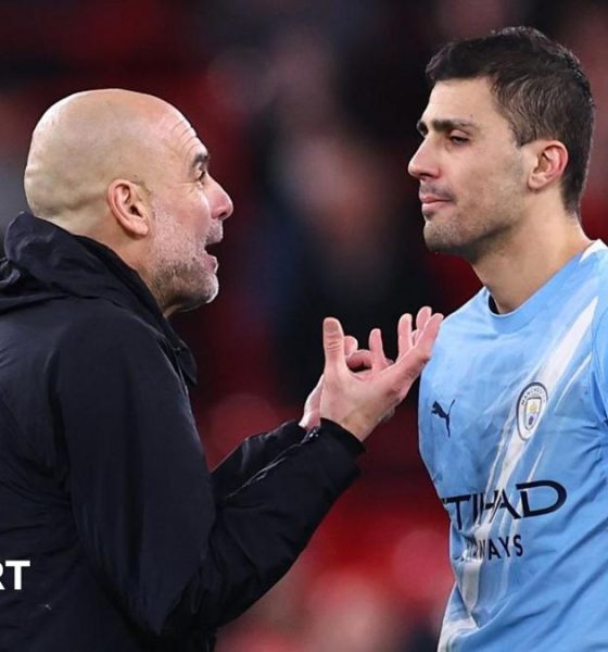 Pep Guardiola and Rodri