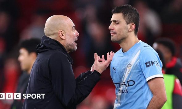 Pep Guardiola and Rodri