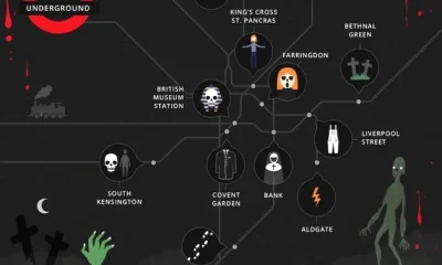 London Underground Tube Map Shows Where The Most Haunted Stations Are