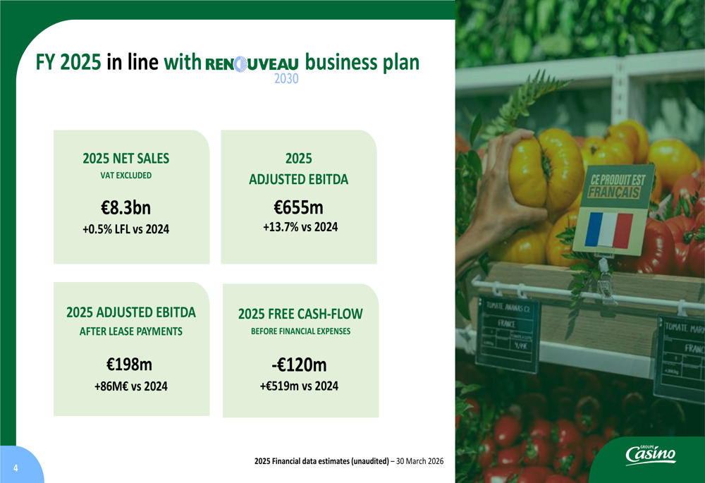 Casino Group FY 2025 slides: EBITDA surges 14% amid restructuring