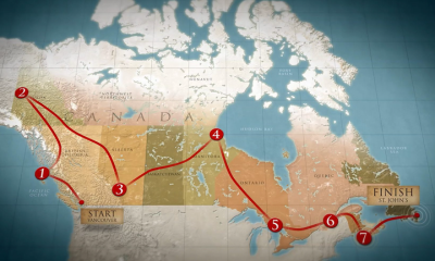 The route for Race Across The World's third season saw the teams traversing Canada