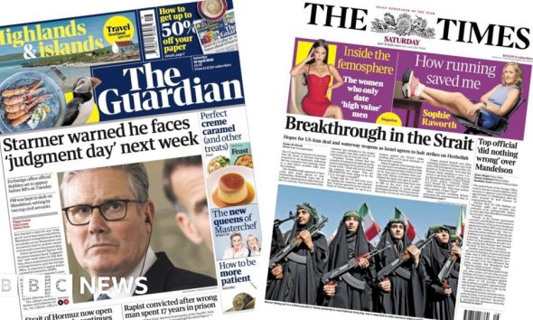 Starmer faces 'judgement day' and 'Breakthrough in the Strait'