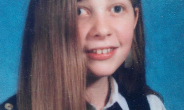 The author's eighth-grade school photo, which went viral in 2024