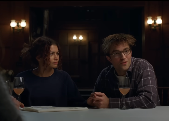 Robert Pattinson's character makes an unpleasant discovery about his bride-to-be in The Drama