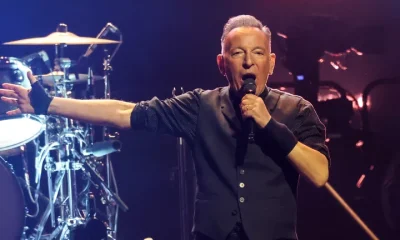 Bruce Springsteen on stage on Tuesday night in Minneapolis