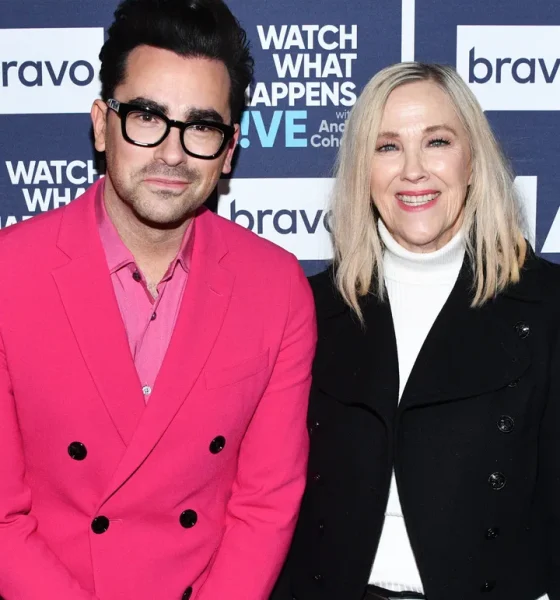 Dan Levy with his "Schitt's Creek" co-star, late actor Catherine O'Hara, in 2020.