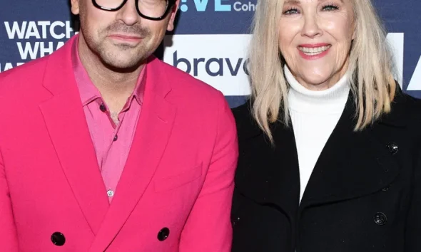 Dan Levy with his "Schitt's Creek" co-star, late actor Catherine O'Hara, in 2020.