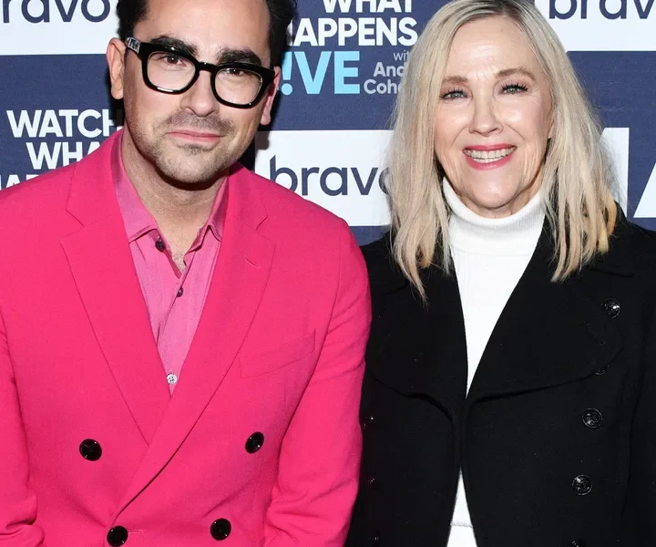 Dan Levy with his "Schitt's Creek" co-star, late actor Catherine O'Hara, in 2020.