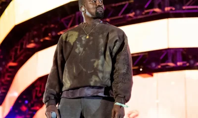 Ye, then still known as Kanye West, performing on stage at Coachella in 2019