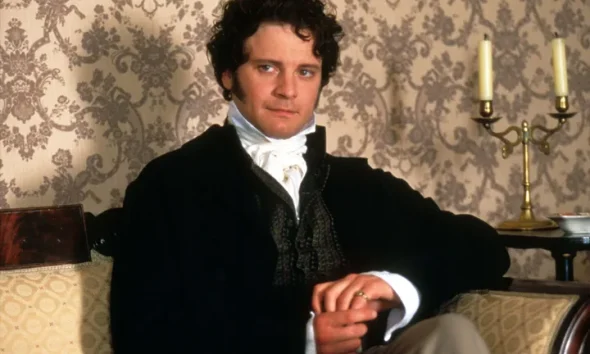 Colin Firth as Mr Darcy years before he'd play his character's namesake in Bridget Jones's Diary