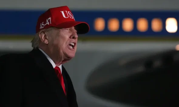 President Donald Trump railed against Pope Leo while speaking with reporters at Joint Base Andrews on Sunday night.