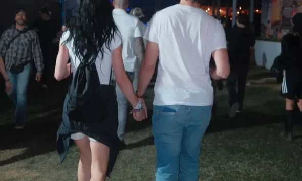 Another candid snap of Katy Perry at Justin Trudeau together at Coachella