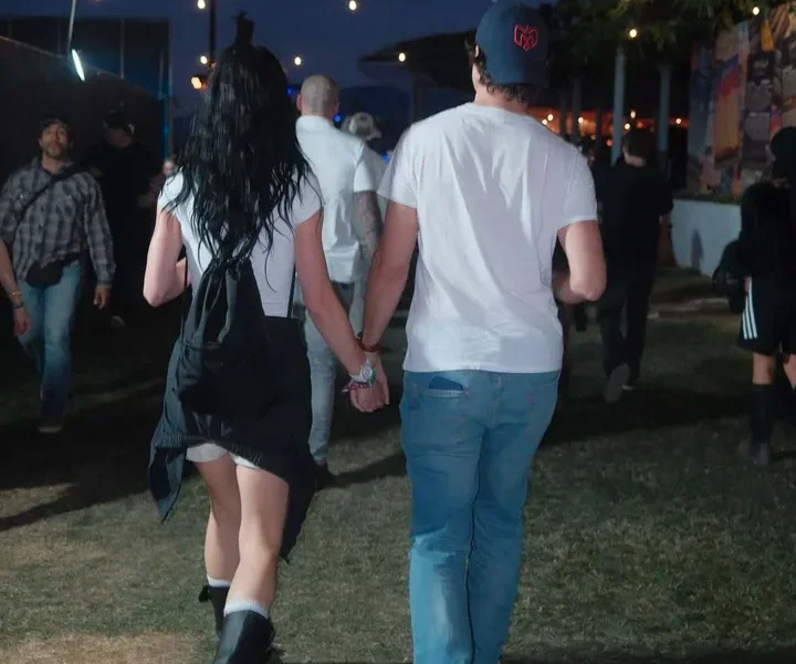 Another candid snap of Katy Perry at Justin Trudeau together at Coachella