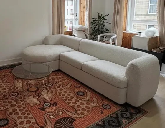 The fully assembled sofa