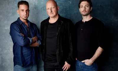 Director Dan Reed with Michael Jackson accusers Wade Robson and James Safechuck in 2019