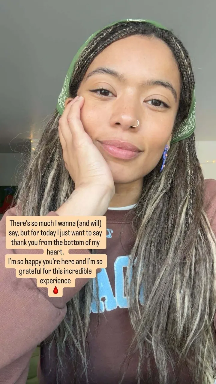 A screenshot of Jaz Sinclair's message following the cancellation of Gen V after two seasons