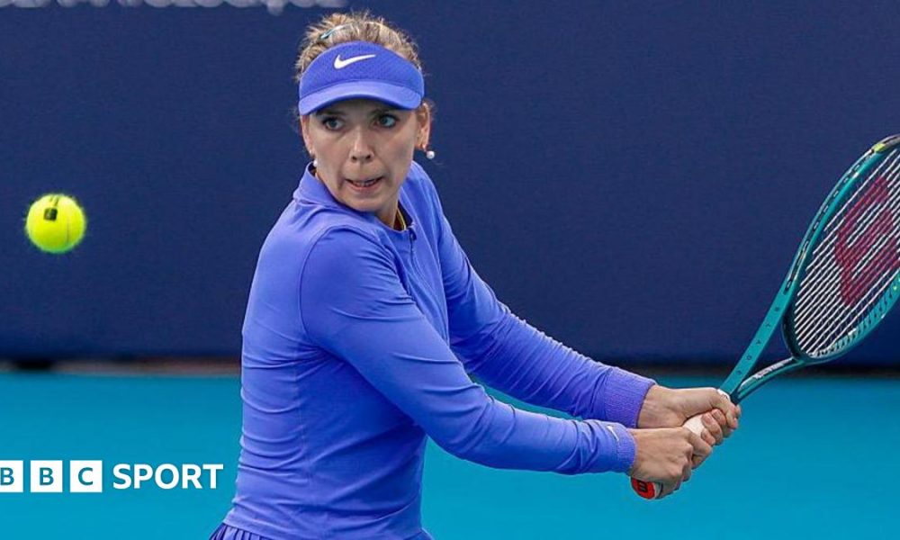 Katie Boulter takes a shot